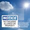 Signmission No Firearms Allowed On Property OSHA Notice Sign, Vinyl Decal, 10in W x 7in L, 2PK OS-2PACK-NS-D-710-L-16103 - alternate 4